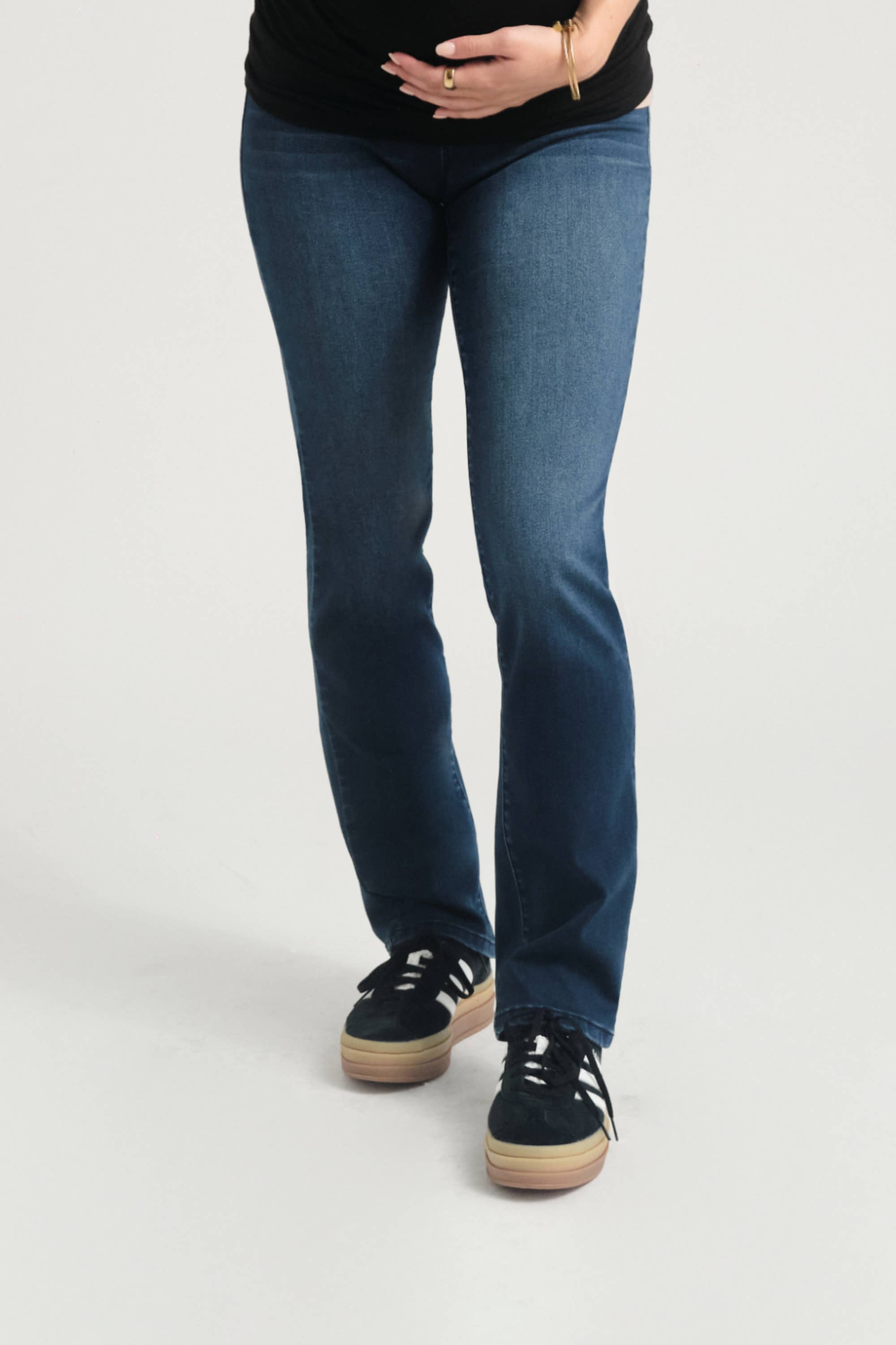 Image of 1822 Denim - Maternity 32” Better Butter Slim Straight Jean w/ Bellyband